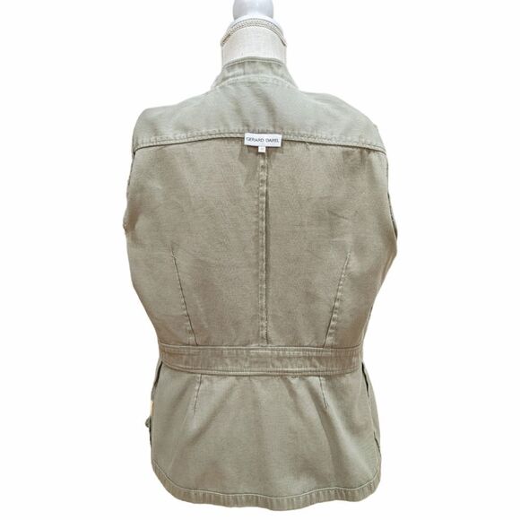 Gerald Darel Nolwenne Utility Jacket Khaki Green Size 10, 42 - Picture 8 of 9